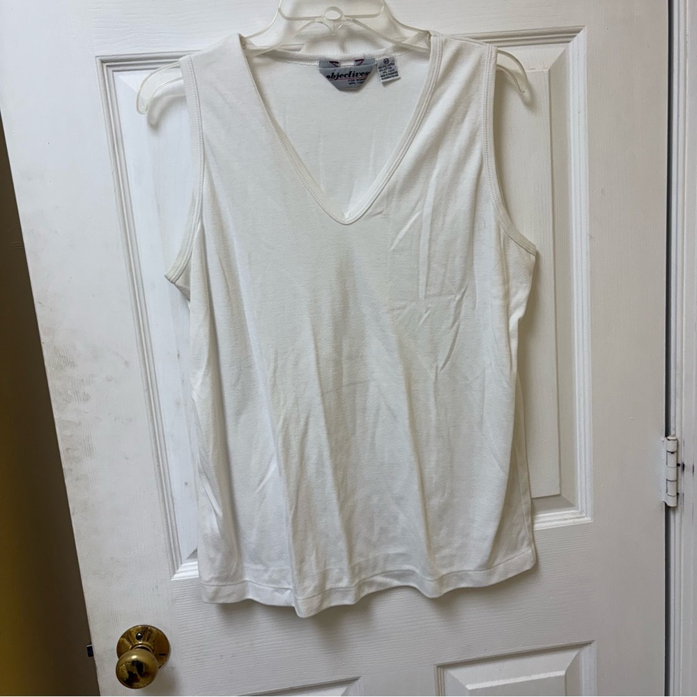 White‎ V-Neck Tank Top for Women